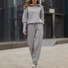 Long Sleeve Suit Zipper Lapel Top And Drawstring Trousers Fashion Casual Sports Clothing For Women – Bild 6