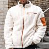 Color Collision Design Plush Jacket For Men – Bild 2