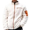 Color Collision Design Plush Jacket For Men – Bild 4