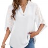 Casual Loose V-neck Shirt Top – Bild 5
