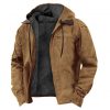 Multi-Color Digital Printing Hooded Sweater Brown Lining Cotton-padded Jacket – Bild 4