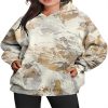 Women's Camouflage Hoodie Maple Leaf Print Oversized Sports Hoodie – Bild 6