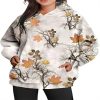 Women's Camouflage Hoodie Maple Leaf Print Oversized Sports Hoodie – Bild 4