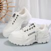 Lace-up Sports Shoes With Side-Zipper Design Fashion Thick-soled Round-toe Casual Shoes For Women Sneakers – Bild 4