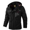 Men's Casual Hooded Jacket Parka Autumn And Winter Warm Solid Color Windproof Coat Outdoor Clothes With Multiple Pockets – Bild 7