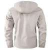 Men's Casual Hooded Jacket Parka Autumn And Winter Warm Solid Color Windproof Coat Outdoor Clothes With Multiple Pockets – Bild 3
