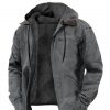 Multi-Color Digital Printing Hooded Sweater Brown Lining Cotton-padded Jacket – Bild 7