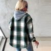 European And American Fashion Women's Wear Solid Color Plaid Hooded Jacket – Bild 10