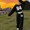 European And American Loose Casual Print Trousers Sweater Suit – Bild 6