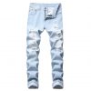 Ripped Fashion Slim-fit Trendy Straight Men's Jeans – Bild 3