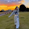 European And American Loose Casual Print Trousers Sweater Suit – Bild 7