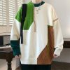 Colorblock Pullover Sweater Winter Fashion Long Sleeve Top Men's Clothing – Bild 4
