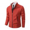 Men's Solid Color Stand Collar Cardigan Sweaters Coat – Bild 7