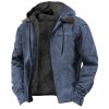Multi-Color Digital Printing Hooded Sweater Brown Lining Cotton-padded Jacket – Bild 6