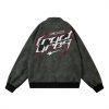 Men's Embroidered Letter Motorcycle Suit Leather Jacket – Bild 9