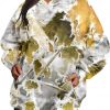 Women's Camouflage Hoodie Maple Leaf Print Oversized Sports Hoodie – Bild 10