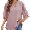 Casual Loose V-neck Shirt Top – Bild 7