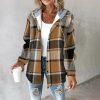 European And American Fashion Women's Wear Solid Color Plaid Hooded Jacket – Bild 4
