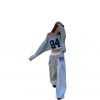 European And American Loose Casual Print Trousers Sweater Suit – Bild 3