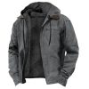 Multi-Color Digital Printing Hooded Sweater Brown Lining Cotton-padded Jacket – Bild 5