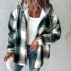European And American Fashion Women's Wear Solid Color Plaid Hooded Jacket – Bild 6