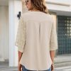 Casual Loose V-neck Shirt Top – Bild 4