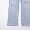 Women's Fashion Holes Decorative Mid-waist Wide-leg Jeans – Bild 2