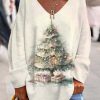 Plus Size Slit Printed Urban Casual Top – Bild 4