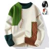 Colorblock Pullover Sweater Winter Fashion Long Sleeve Top Men's Clothing – Bild 6