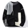 Colorblock Pullover Sweater Winter Fashion Long Sleeve Top Men's Clothing – Bild 8