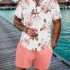 Coconut Tree 3d Printed Short Sleeve Shorts Suit – Bild 9