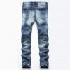 Ripped Fashion Slim-fit Trendy Straight Men's Jeans – Bild 4