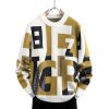Men's Letter Jacquard Round Neck Loose Casual Sweater – Bild 8