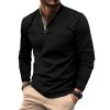 Men's Double Layer Lapel Polo Shirt Fashion Waffle Long-sleeved Tops Clothing – Bild 6