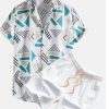 Summer Men's Shirt Top Suit Hawaii Beach – Bild 2