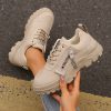 Lace-up Sports Shoes With Side-Zipper Design Fashion Thick-soled Round-toe Casual Shoes For Women Sneakers – Bild 8