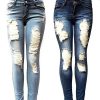 European And American Style Women Ripped Slimming Jeans – Bild 5