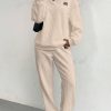 Women's Jacquard Long Sleeve Casual Round Neck Sweater Trousers Suit – Bild 10