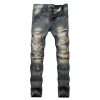 Ripped Fashion Slim-fit Trendy Straight Men's Jeans – Bild 2