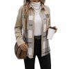 Lapel Pocket Plaid Colorblock Coat – Bild 5