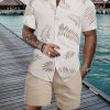 Coconut Tree 3d Printed Short Sleeve Shorts Suit – Bild 4