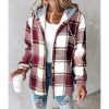 European And American Fashion Women's Wear Solid Color Plaid Hooded Jacket – Bild 9