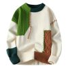 Colorblock Pullover Sweater Winter Fashion Long Sleeve Top Men's Clothing – Bild 2