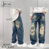Loose Wide Leg Blue Washed Jeans – Bild 4