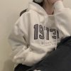 New Student Loose And Idle Letters Hooded Fleece Lined Sweater – Bild 3