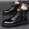 Mens Casual Biker High Top Martin Boots – Bild 4