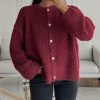 Solid Color Round Neck Single-breasted Coat – Bild 6