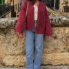 Solid Color Round Neck Single-breasted Coat – Bild 5
