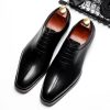 Korean Version Of Men's Business Formal Wear Wedding Shoes Trendy Shoes British Pointed Toe Lace-up Men's Leather Shoes – Bild 5