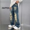 Loose Wide Leg Blue Washed Jeans – Bild 2